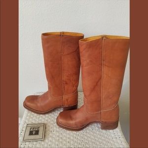 Frye Campus 141 Saddle Leather Boots Sz 9 Like new